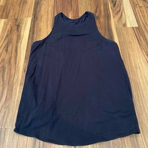 lululemon tie back black tank top